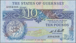 Guernsey: The States Of Guernsey, Set With 3 Banknotes, Series ND(1980-89), With - Other & Unclassified