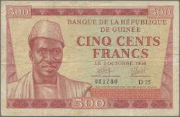 Guinea: Banque De La République De Guinée, Series 1958, Set With 50 Francs (P.6, - Guinea