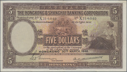 Hong Kong: The Hong Kong & Shanghai Banking Corporation, 5 Dollars 30th March 19 - Hongkong