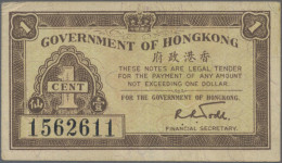 Hong Kong: Government Of Hong Kong, Very Nice Group Of 9 Small Size Notes, Serie - Hongkong