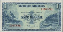 Indonesia: Republic Indonesia, Huge Lot With 17 Banknotes 1 And 2.5 Rupiah, Seri - Indonésie