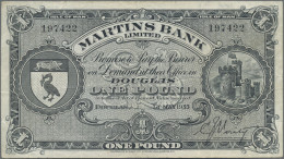 Isle Of Man: Martins Bank Limited, 1 Pound 1st May 1953, P.19b, Slightly Toned P - Other & Unclassified