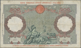 Italian East Africa: Banca D'Italia – With Overprint "SERIE SPECIALE AFRICA ORIE - Italian East Africa