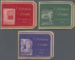 Italy: 1944 (ca), "Emergency Money", "destroyed Monuments", 20 C, 25 C And 50 C - Andere & Zonder Classificatie