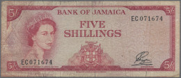 Delcampe - Jamaica: Bank Of Jamaica, Set With 3 Banknotes 5 Shillings, Series ND(1961), P.4 - Jamaique