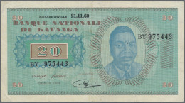 Katanga: Banque Nationale Du Katanga, Pair With 10 And 20 Francs 1960, P.5a (F/F - Andere - Afrika