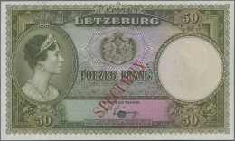 Luxembourg: Grand-Duché De Luxembourg, 50 Francs ND(1944) SPECIMEN, P.45s Withou - Lussemburgo