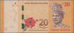 Malaysia: Bank Negara Malaysia, Lot With 7 Banknotes, Series 1999-2011, With 1, - Malaysie