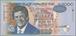 Mauritius: Bank Of Mauritius, Lot With 3 Banknotes, Series ND(1967) And 1999, Wi - Mauritius