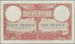 Morocco: Banque D'État Du Maroc, 100 Francs 1926, P.14, Exceptional Nice Conditi - Marruecos