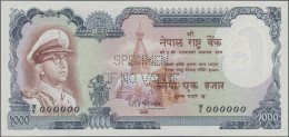 Nepal: Nepal Rastra Bank, 1.000 Rupees ND(1972) SPECIMEN, P.21s With Signature: - Nepal