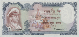 Nepal: Nepal Rastra Bank, 1.000 Rupees ND(1972) SPECIMEN, P.21s With Signature: - Népal