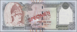 Nepal: Nepal Rastra Bank, 1.000 Rupees ND(2000) SPECIMEN, P.44as With Signature: - Népal