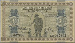 Netherlands Indies: Ministry Of Finance – Javasche Bank, Pair With 1 And 2 ½ Gul - Dutch East Indies