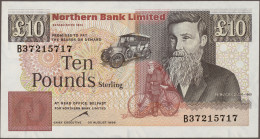 Northern Ireland: Northern Bank Limited, Lot With 6 Banknotes, Series 1971-2005, - Altri & Non Classificati