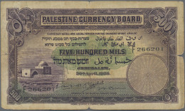 Palestine: Palestine Currency Board, 500 Mils 20th April 1939, P.6c, Toned Paper - Altri – Asia