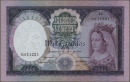 Portugal: Banco De Portugal, Set With 4 Banknotes, Series 1960/61, With 20, 50, - Portogallo