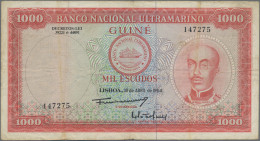 Portuguese Guinea: Banco Nacional Ultramarino – GUINEE, Lot With 3 Banknotes, 50 - Guinea