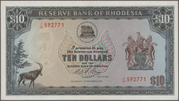 Rhodesia: Reserve Bank Of Rhodesia, Huge Lot With 13 Banknotes, Series 1964-1979 - Rhodésie