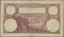 Romania: Banca Naţională A României, 100 Lei 16th February 1917, P.25a, Very Rar - Romania