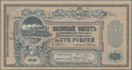 Russia - Bank Notes: Vladikavkaz Railroad Company, Pair With 100 And 500 Rubles - Rusland