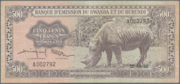 Rwanda-Burundi: Banque D'Émission Du Rwanda Et Du Burundi, 500 Francs 1960, P.6a - Ruanda-Burundi