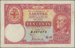 Sarawak: The Government Of Sarawak, 10 Cents 1st August 1940, P.25b, Still Nice - Maleisië