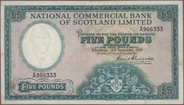 Scotland: National Commercial Bank Of Scotland Limited, Lot With 8 Banknotes, Se - Altri & Non Classificati