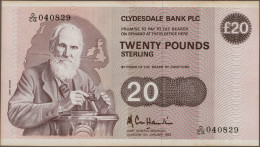 Scotland: Clydesdale Bank PLC, Lot With 8 Banknotes, Series 1982-1988, With 2x 1 - Autres & Non Classés