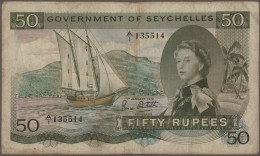 Seychelles: The Government Of Seychelles, Lot With 3 Banknotes, Series 1968-1972 - Seychellen