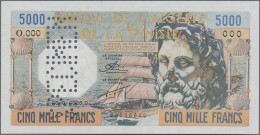 Tunisia: Banque De L'Algérie Et De La Tunisie, 5.000 Francs XXXX SPECIMEN, Uniss - Tunesien