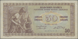 Yugoslavia: Set Of 6 Notes 50 Dinara 1945, P.64a. Condition: VF To UNC. (6 Pcs.) - Yugoslavia