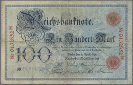 Deutschland - Deutsches Reich Bis 1945: 100 Mark 1896, Ro.15, Mehrere Knicke, Kl - Altri & Non Classificati
