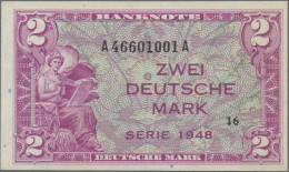 Deutschland - Bank Deutscher Länder + Bundesrepublik Deutschland: 2 DM Kopfgelds - Sonstige & Ohne Zuordnung