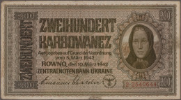 Deutschland - Nebengebiete Deutsches Reich: Zentralnotenbank Ukraine 1942, Lot M - Andere & Zonder Classificatie