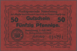 Deutschland - Notgeld - Bayern: Nesselwang, Marktgemeinde, 5, 10, 20, 25, 50 Pf. - [11] Emissions Locales