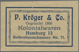 Deutschland - Notgeld - Hamburg: Hamburg, P. Kröger & Co., Kolonialwaren, Werbez - [11] Lokale Uitgaven