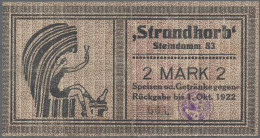 Deutschland - Notgeld - Hamburg: Hamburg, "Strandkorb" Steindamm 83, 2 Mark, O. - [11] Emissions Locales