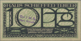 Deutschland - Notgeld - Rheinland: Trier, Haus Schieffer, 10 Pf., O. D., Vs. Mit - Lokale Ausgaben