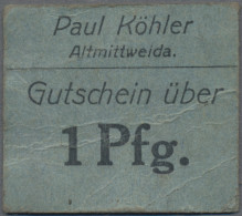 Deutschland - Notgeld - Sachsen: Altmittweida, Paul Köhler, 1, 2 Pfg., Graublaue - [11] Local Banknote Issues