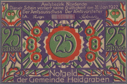 Deutschland - Notgeld - Schleswig-Holstein: Heidgraben, Gemeinde, Je 2 X 25, 50, - [11] Local Banknote Issues