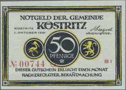 Deutschland - Notgeld - Thüringen: Köstritz, Gemeinde, 8 X 50 Pf., 1.10.1921, Zw - Lokale Ausgaben