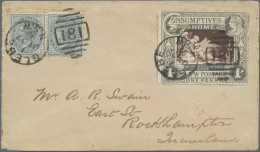 New South Wales: 1897, Diamond Jubilee And Hospital Charity, 1d. (1s.) Green/bro - Covers & Documents