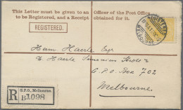 Western Australia: 1912 (12.10.), Registered Letter QV 3d. Brown (text In Brown) - Brieven En Documenten