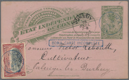 Belgian Congo  - Postal Stationery: 1900/17, Four Stationery Cards All Used To B - Otros & Sin Clasificación