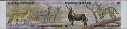 Burundi: 1975: African Animals, 12 Imperforate Mint Se-tenats. (COB 1.500 €). - Neufs