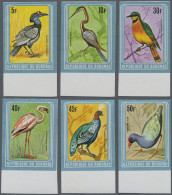 Burundi: 1979: Birds, 6 Imperforate Values With Blue-green Metal-coloured Frame. - Nuovi