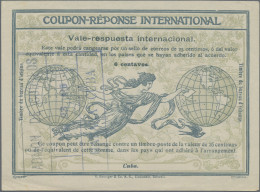 Cuba - Postal Stationry: 1916 Intern. Reply Coupon "Rome" 6c. With Trisected Rec - Andere & Zonder Classificatie