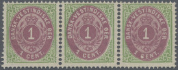 Danish West Indies: 1873 1c. Purple-lilac & Green From 2nd Printing (thick Frame - Denmark (West Indies)