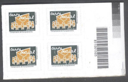 BRAZIL #3180  -  CARTA SOCIAL  - Blk Of 4   2011 - Ungebraucht